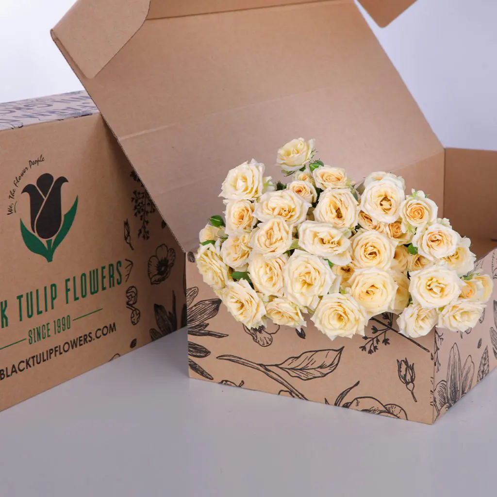 Spray Roses Salinero with vase (1) Spray Roses Salinero with vase