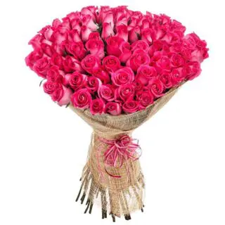 Bouquet of 50 premium pink roses
