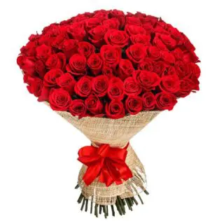 Bouquet of 50 premium red roses