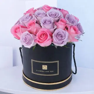 Pretty Pink and Purple Rose Box