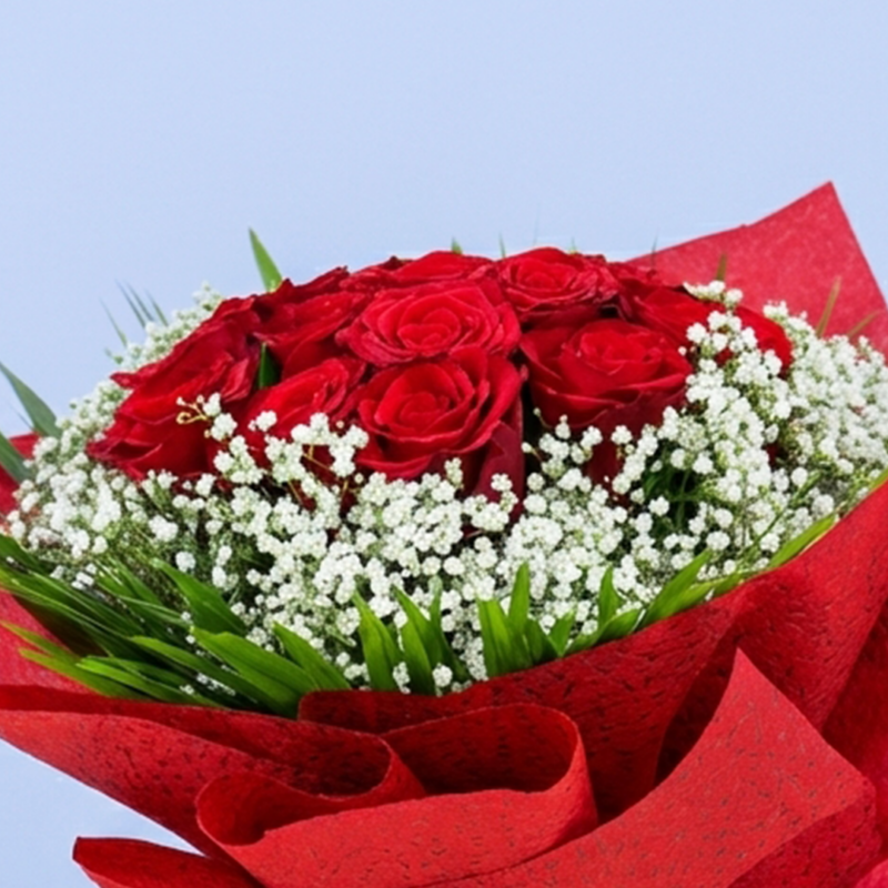 red-roses-bouquet-with-chocolate-04 red roses bouquet with chocolate 04