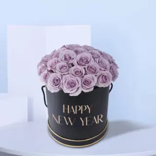 New Year Flower Box Purple Rose