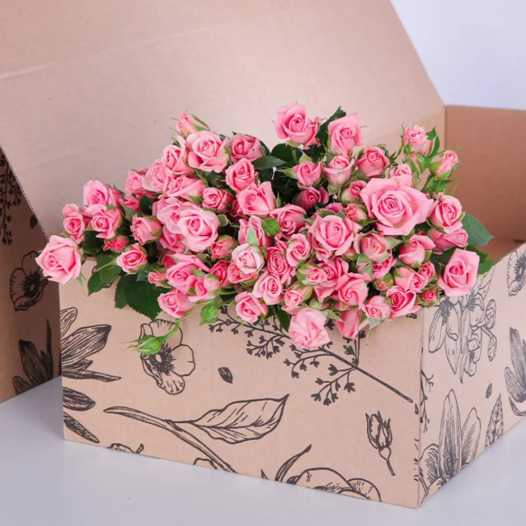 Spray Roses Pink Odilia with vase Spray Roses Pink Odilia with vase