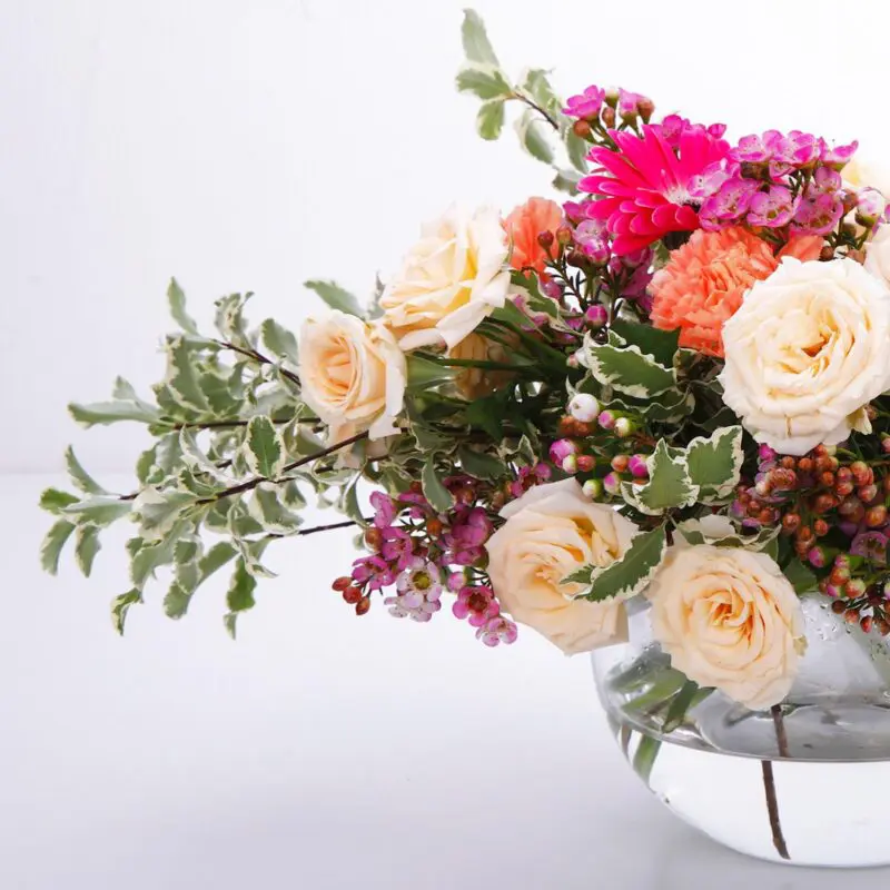 Garden Mixture (3) Garden Mixture centerpiece flower arrangement by Black Tulip Flowers
