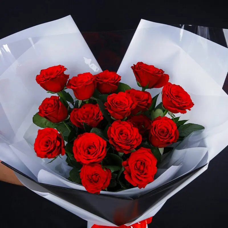 Lovely Red (3) Lovely Red bouquet by Black Tulip Flowers