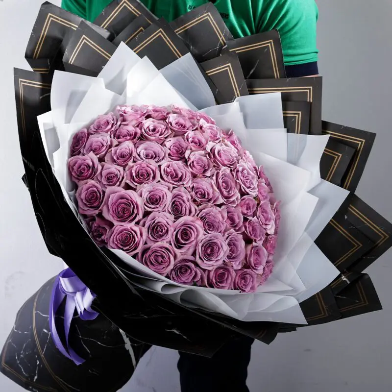 Purple Majesty (3) Purple Majesty bouquet by Black Tulip Flowers.