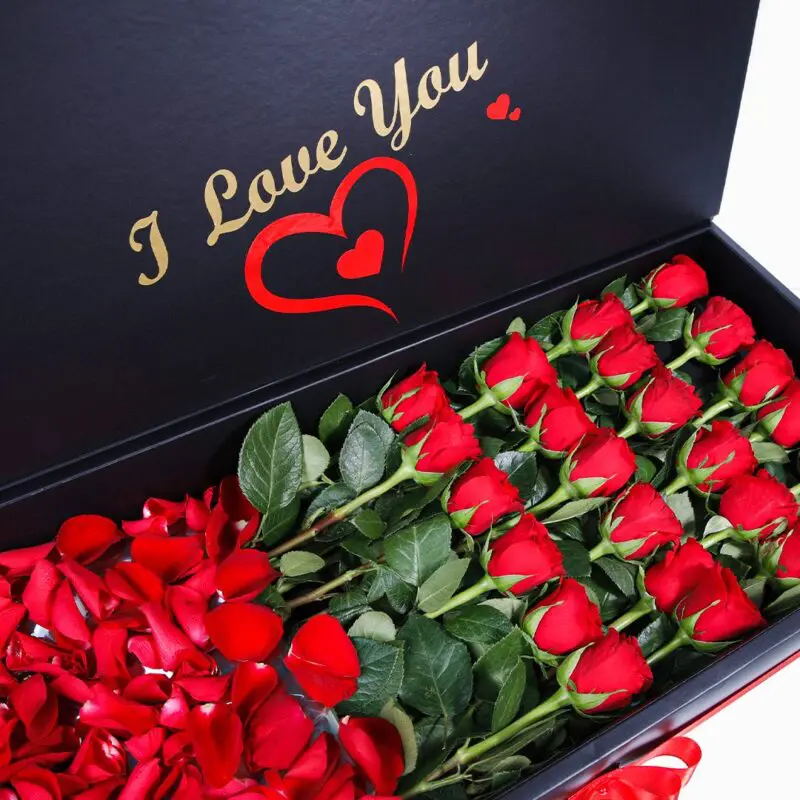 Say It Romantically (4) Say It Romantically flower box by Black Tulip Flowers