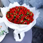 Captivating Red Bouquet 1 red spray rose boq (2)
