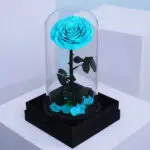 Single Light Blue Forever Rose 1 02