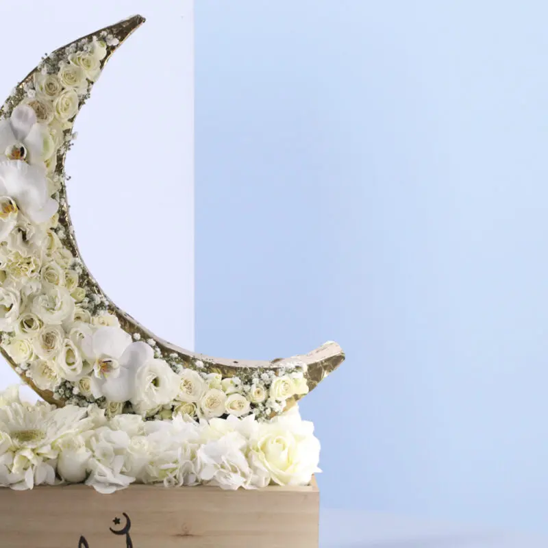 Ramadan Kareem - White Themed Crescent2 (462) Ramadan Kareem White Themed Crescent2 462