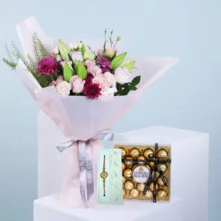 Mix Pink Bouquet - Rakhi
