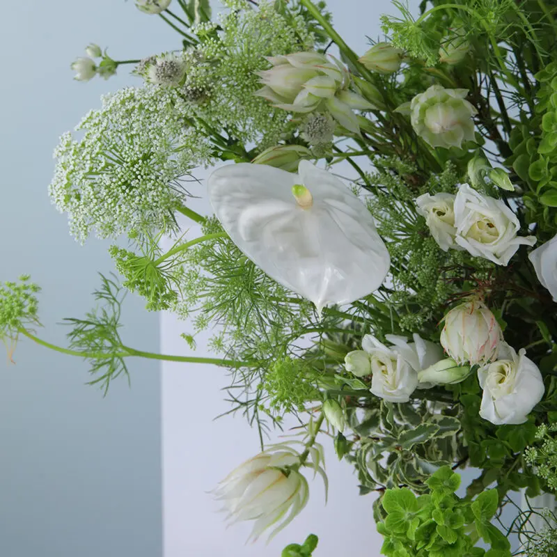 Pastel Green Floral Vase 2