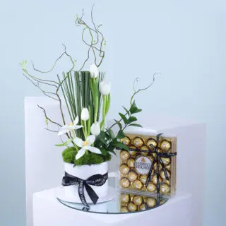 White Tulip Ruscus