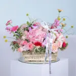 Graceful Pinky Posy Basket 1 01
