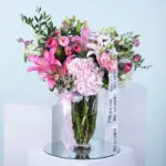 Graceful Pink Blooms in Vase 1 01