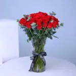 Radient Red Rose Vase 1 01