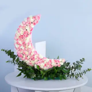 Serene Crescent Floral Ensemble