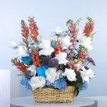 Flowers White Sparkle Basket 1 01