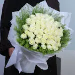 Pure White Rose Bliss Bouquet 2 02