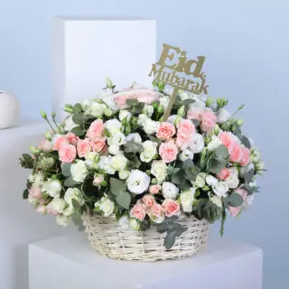 White & Pink Eid Basket