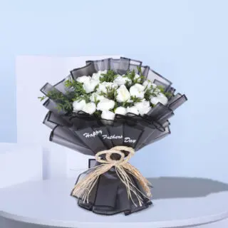 Elegant White Peonies for Dad
