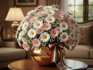 Elegant white daisies expressing appreciation during Emirati Women’s Day celebration
