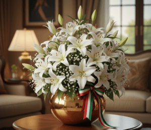 Luxury lilies expressing appreciation and elegance during Emirati Women’s Day celebration