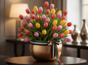 Tulip flowers expressing appreciation and respect during Emirati Women’s Day celebration