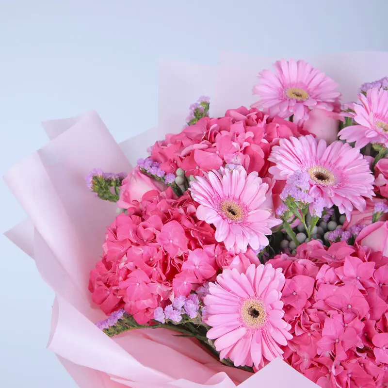 Close-up view Pink Paradise Bouquet