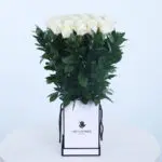 Fresh White Roses Box
