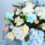 Ethereal Blue & Peach Floral Symphony 2 04 - Ethereal Blue & Peach Floral Symphony