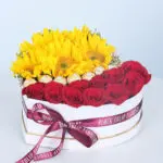 Sunflower-Rose Heart Box with Ferrero 4 03