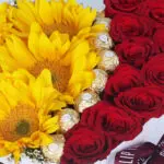 Sunflower-Rose Heart Box with Ferrero 2 05