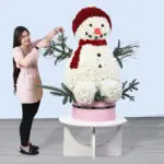 Festive Snowman Arrangement 1 Snowman- Arrangement- Christmas- Decor