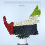 Nation's Map in Flag Color Blooms 1 uae-map-national-day-flower-gift