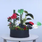 Flag-Themed Orchid & Anthurium Box 1 painted-orchids-anthurium-UAE-flag-flower-box