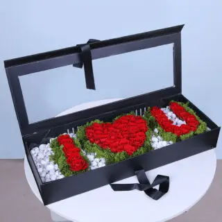 I love you heart grand box flowers