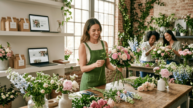 Successful woman entrepreneur managing a growing business, symbolizing women-owned business success