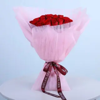 Hand Bouquet Pink Wrapping