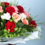 50 Mixed Roses & Lipidium Bouquet 4 02
