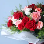 50 Mixed Roses & Lipidium Bouquet 3 03