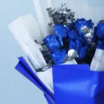 Painted Rose & Silver Eucalyptus Bouquet 2 03