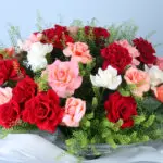 50 Mixed Roses & Lipidium Bouquet 2 04