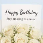 Cream Rose Birthday Bouquet (10 Roses) 4 02 73