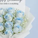 Two-Tone Blue Rose Birthday Bouquet 3 03 74