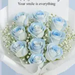 Two-Tone Blue Rose Birthday Bouquet 5 05 38
