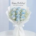 Two-Tone Blue Rose Birthday Bouquet 1 birthday-bouquet