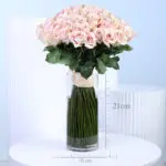 100 Cream Rose Vase Arrangement 3 cream-rose-vase