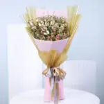 Gold-Sprayed Pink Rose Bouquet 1 spray-rose-bouquet