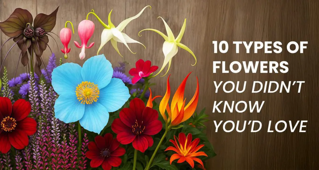 A colorful mix of 10 unique and surprising flower types in bloom